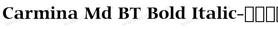Carmina Md BT Bold Italic字体转换